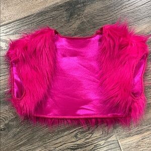 Weissman Hot Pink Faux Fur Vest
